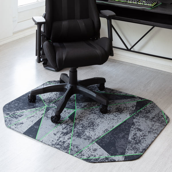 Cracked Ice Green Gaming Rug'd Chair Mat™