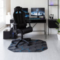 Load image into Gallery viewer, Kaleidoscope Blue Gaming Rug&#39;d Chair Mat™