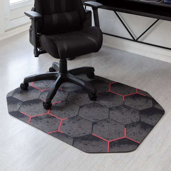 Kaleidoscope Red Gaming Rug'd Chair Mat™