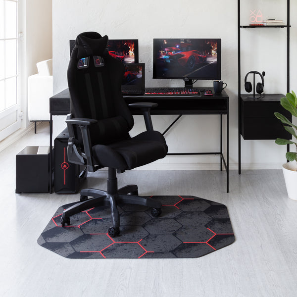 Kaleidoscope Red Gaming Rug'd Chair Mat™