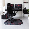 Load image into Gallery viewer, Kaleidoscope Red Gaming Rug&#39;d Chair Mat™
