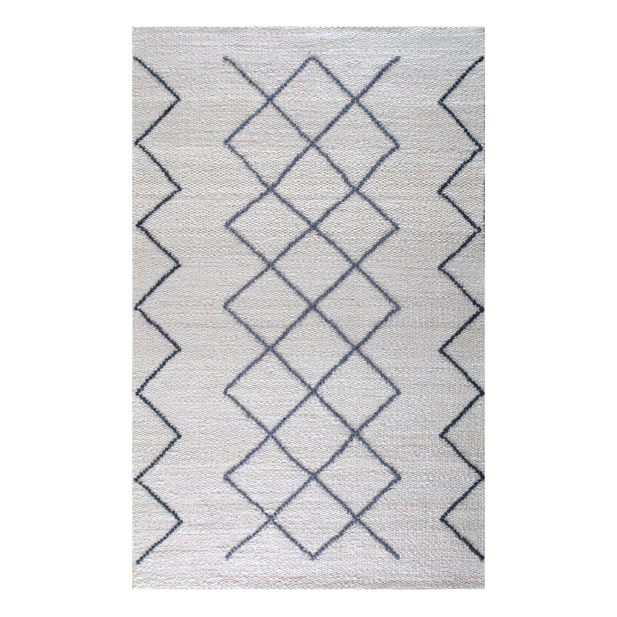 Kingston Ivory Blue Gray Jute Wool Area Rug Anji Mountain