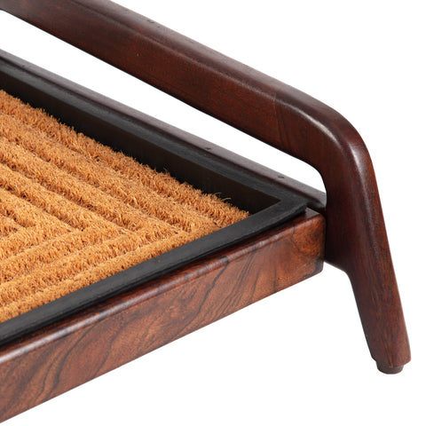 Wooden Boot Tray (Single Tier) - Rectangle Ripple (018)
