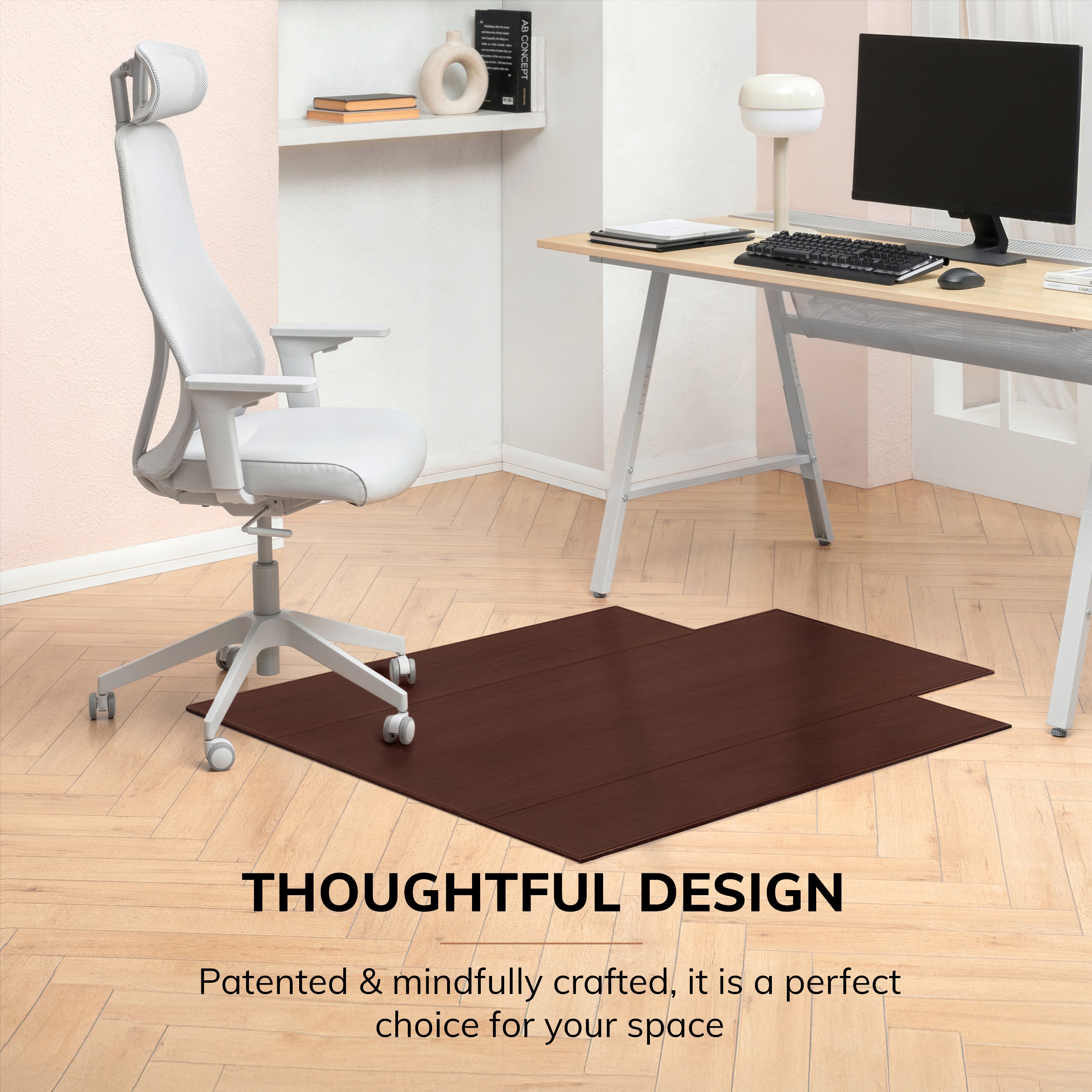 Anji Mountain Plush Bamboo Chair Mat With Lip