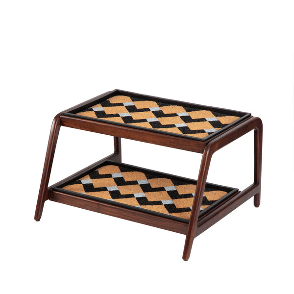 Wooden Boot Tray (Double Tier) - Mt. Tam (011)