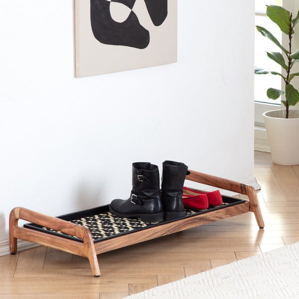 Wooden Boot Tray (Single Tier) - Madagascar (005)