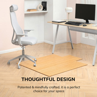 Deluxe Bamboo Chair Mat (With Lip)