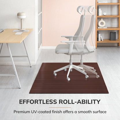 Deluxe Bamboo Chair Mat (No Lip)