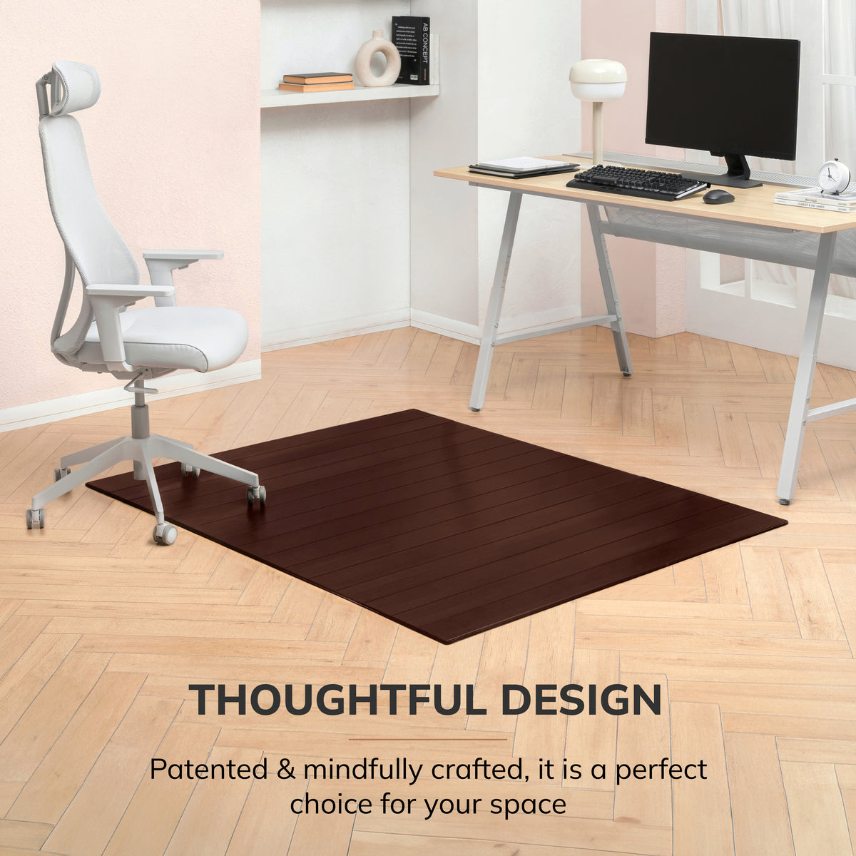 Deluxe Bamboo Chair Mat (No Lip)