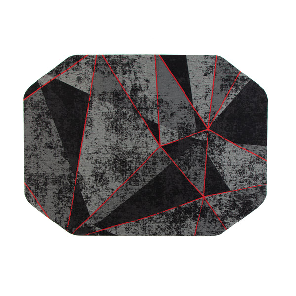 Cracked Ice Red Gaming Rug'd Chair Mat™