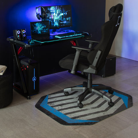 Prizm Blue Gaming Rug'd Chair Mat™