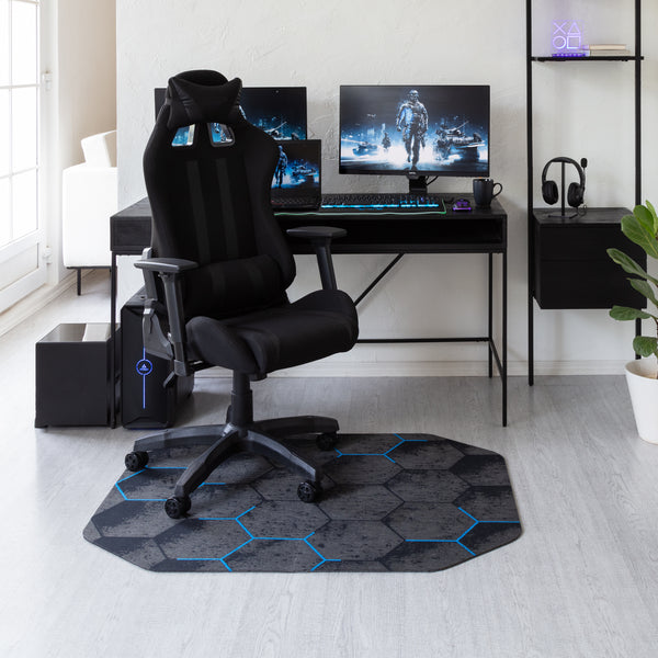 Kaleidoscope Blue Gaming Rug'd Chair Mat™