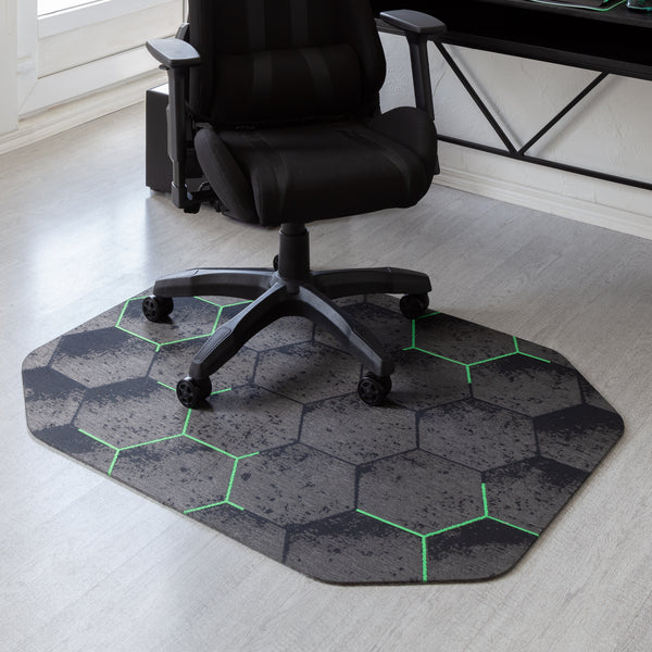 Kaleidoscope Green Gaming Rug'd Chair Mat™