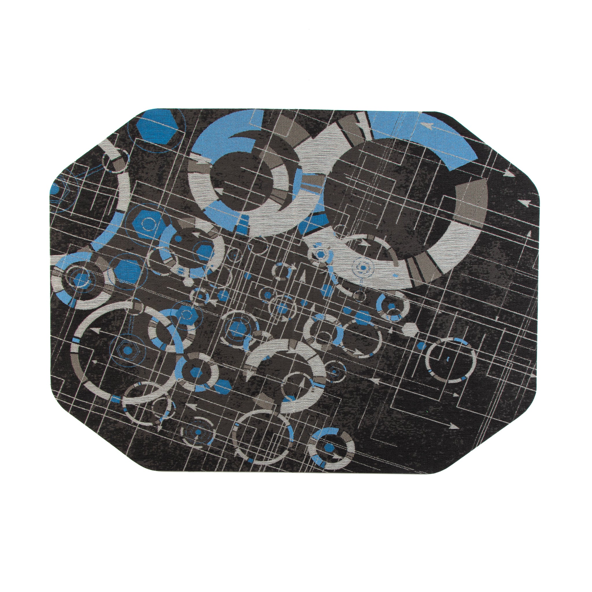 Refracted Blue Gaming Rug'd Chair Mat™