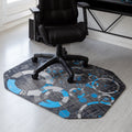 Load image into Gallery viewer, Refracted Blue Gaming Rug&#39;d Chair Mat™