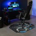 Load image into Gallery viewer, Refracted Blue Gaming Rug&#39;d Chair Mat™
