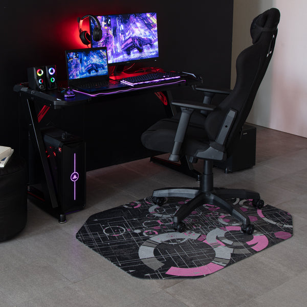 Refracted Purple Gaming Rug'd Chair Mat™