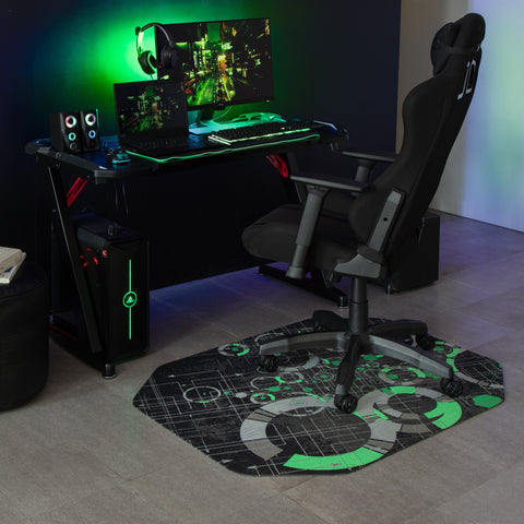 Refracted Green Gaming Rug'd Chair Mat™