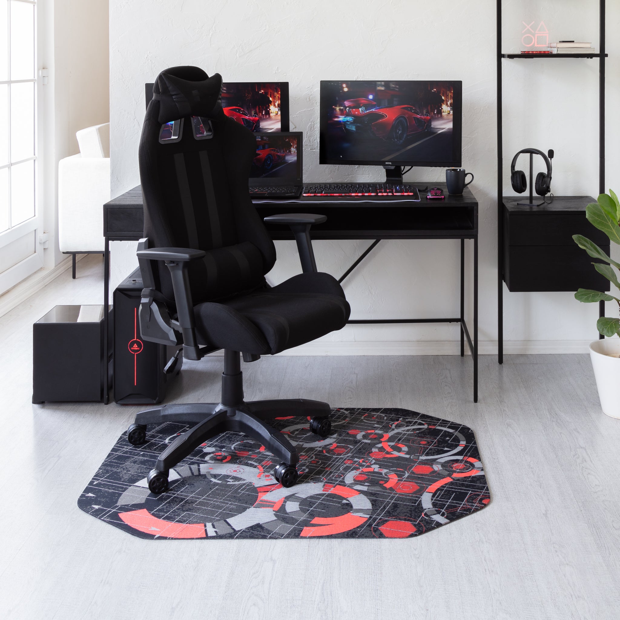 Refracted Red Gaming Rug'd Chair Mat™ – Anji Mountain