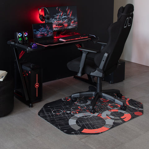 Refracted Red Gaming Rug'd Chair Mat™