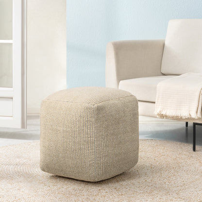 Madison Pouf - Ivory Natural