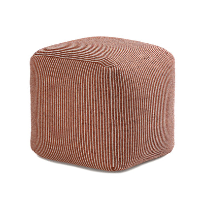 Madison Pouf - Ivory Brown