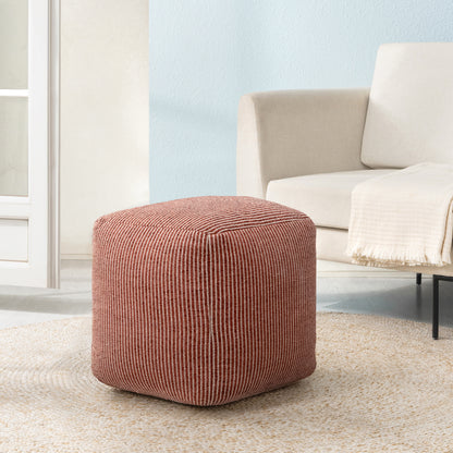 Madison Pouf - Ivory Brown