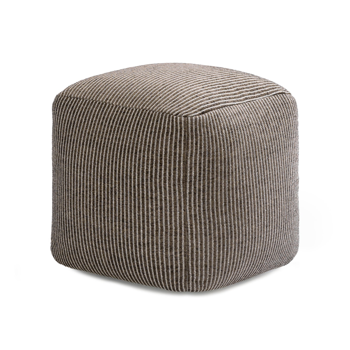 Madison Pouf - Ivory Mocha Bisque