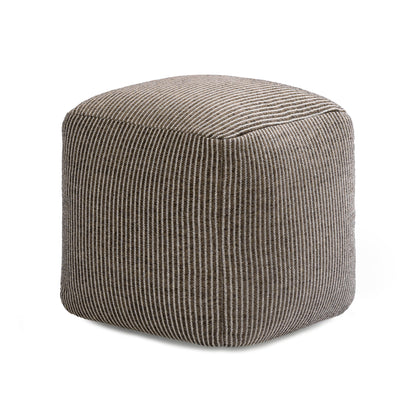 Madison Pouf - Ivory Mocha Bisque
