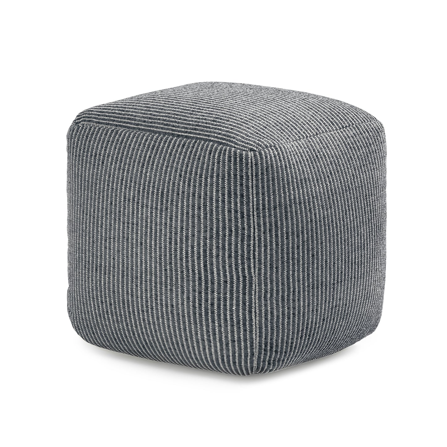 Madison Pouf - Ivory Gray