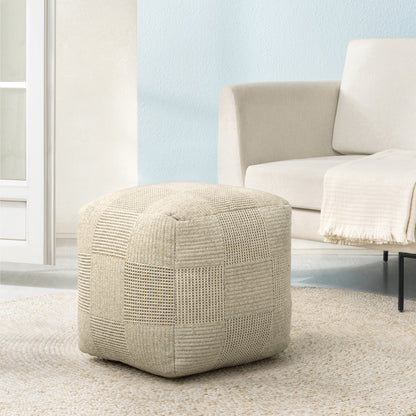 Branford Pouf - Ivory Natural