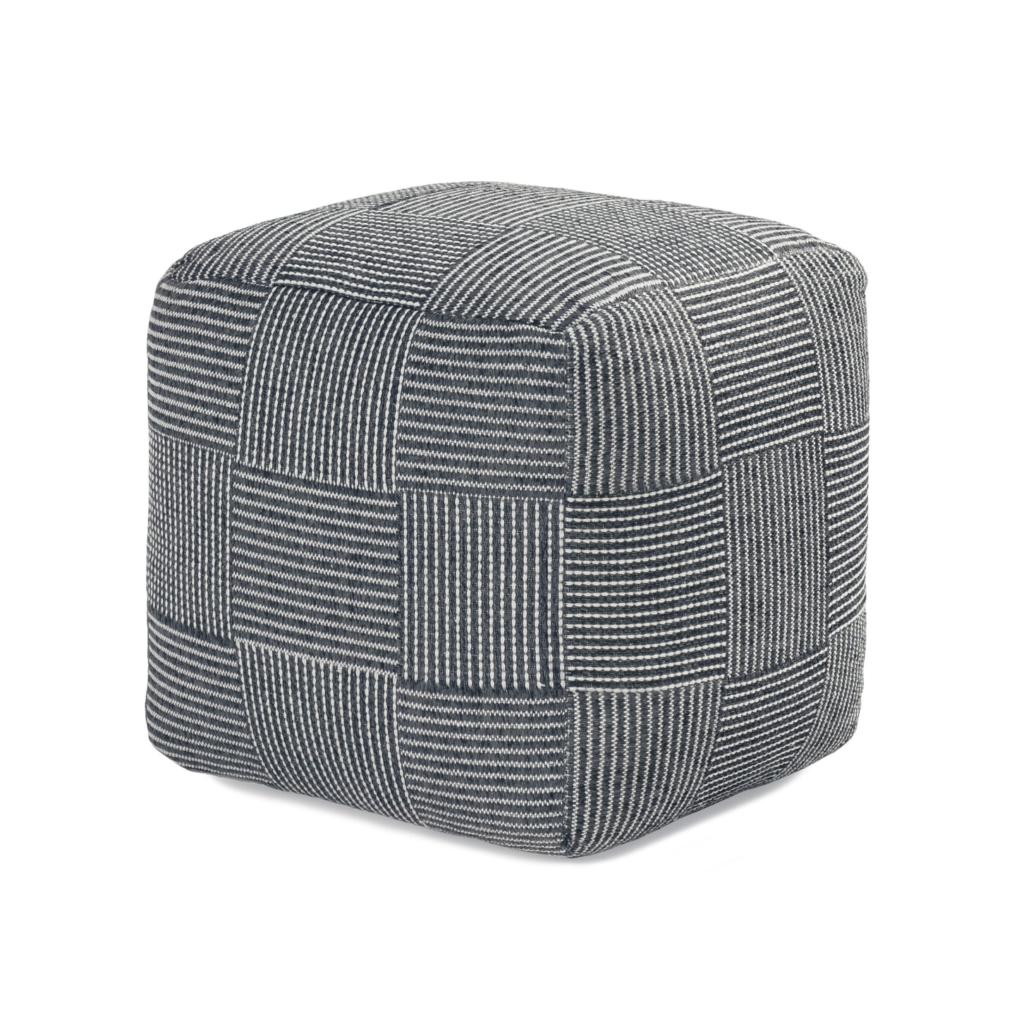Branford Pouf - Ivory Gray