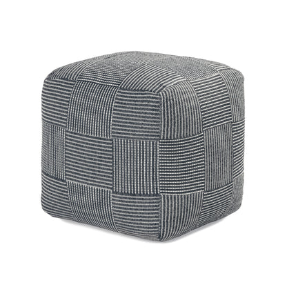 Branford Pouf - Ivory Gray