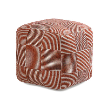 Branford Pouf - Ivory Brown