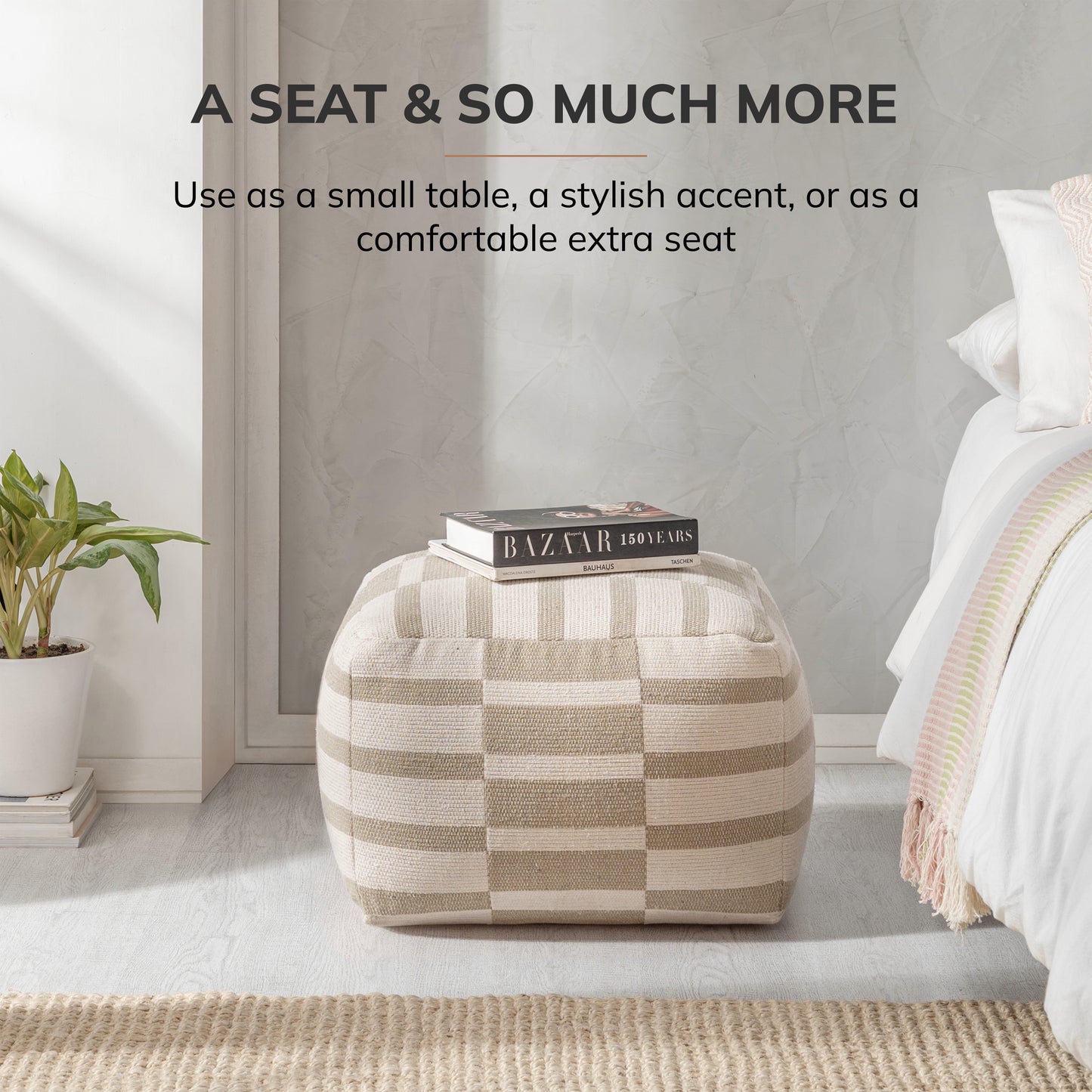 Londontown Pouf - Ivory Natural