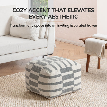 Londontown Pouf - Ivory Gray