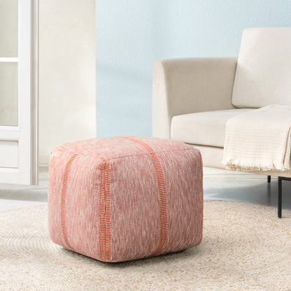 Waterbury Pouf - Red Burnt Sienna