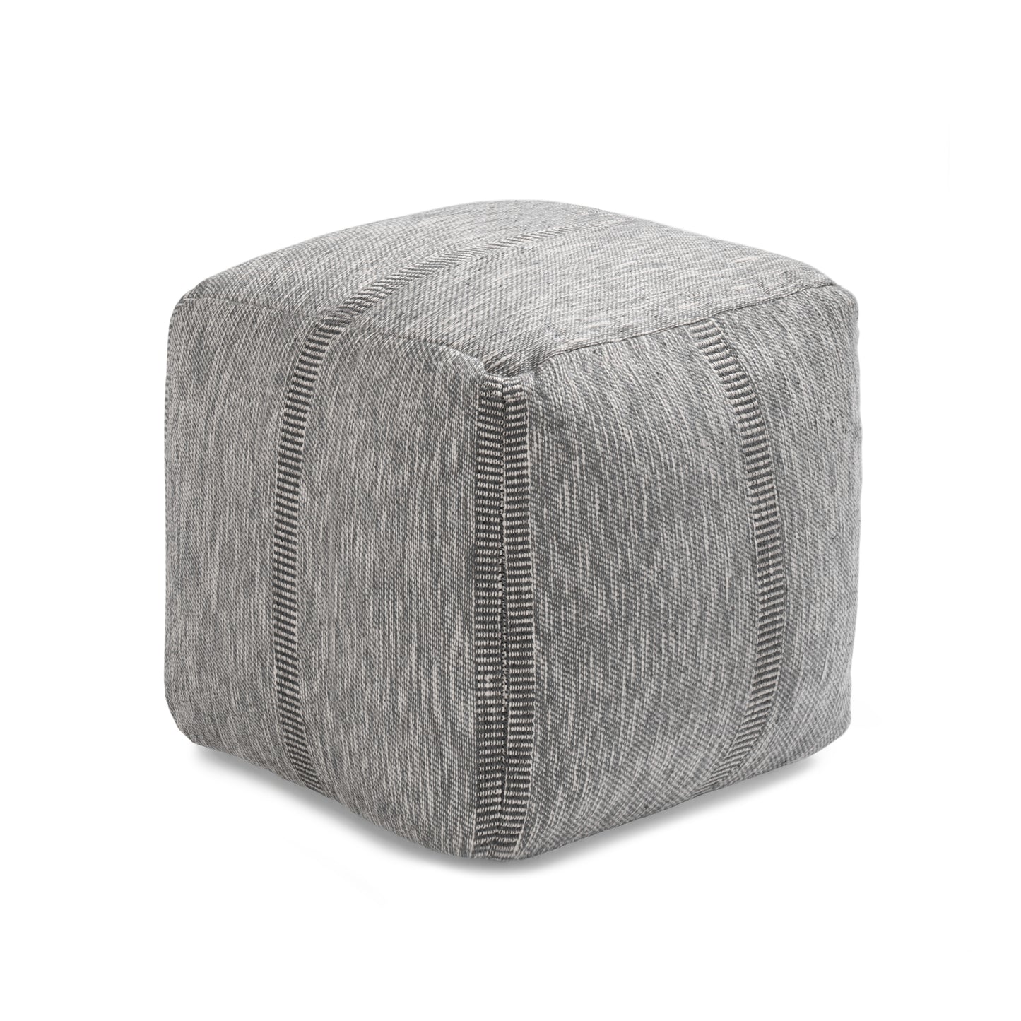 Waterbury Pouf - Gray Charcoal