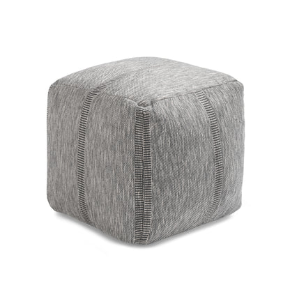 Waterbury Pouf - Gray Charcoal