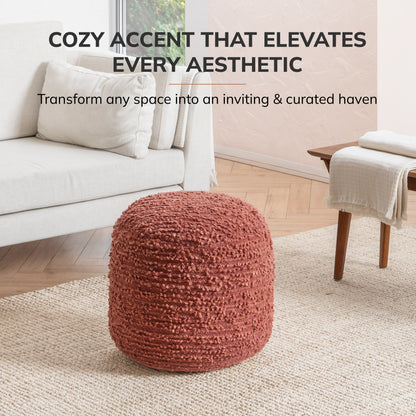 Stratford Pouf - Terracotta
