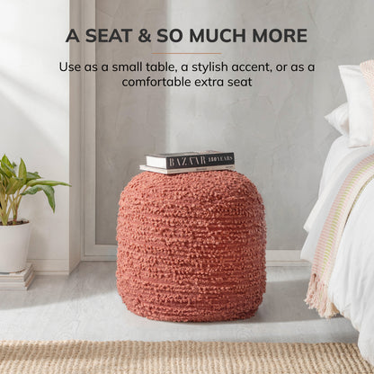 Stratford Pouf - Terracotta