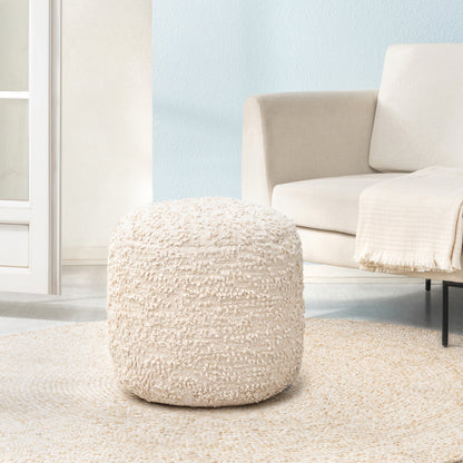 Stratford Pouf - Ivory