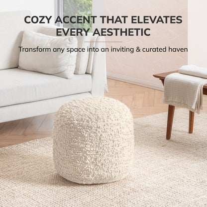 Stratford Pouf - Ivory