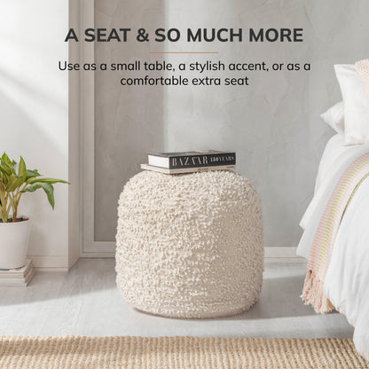 Stratford Pouf - Ivory