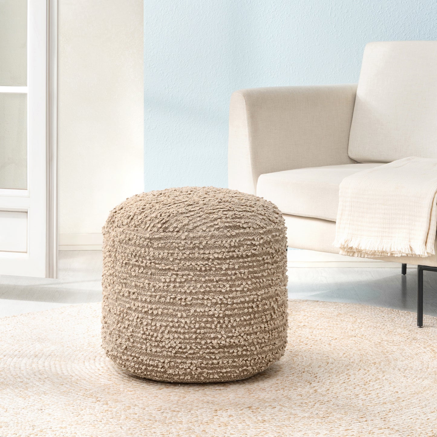Stratford Pouf - Brown