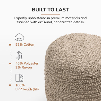 Stratford Pouf - Brown