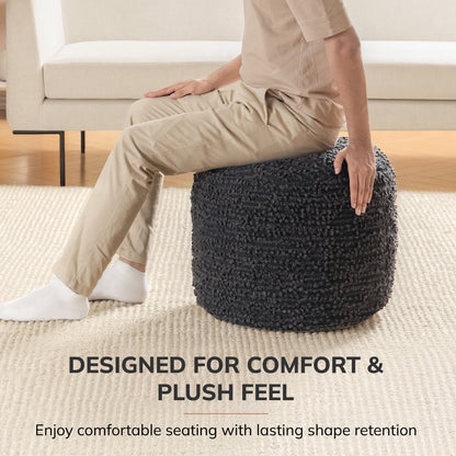 Stratford Pouf - Charcoal