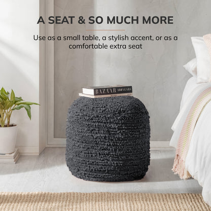 Stratford Pouf - Charcoal
