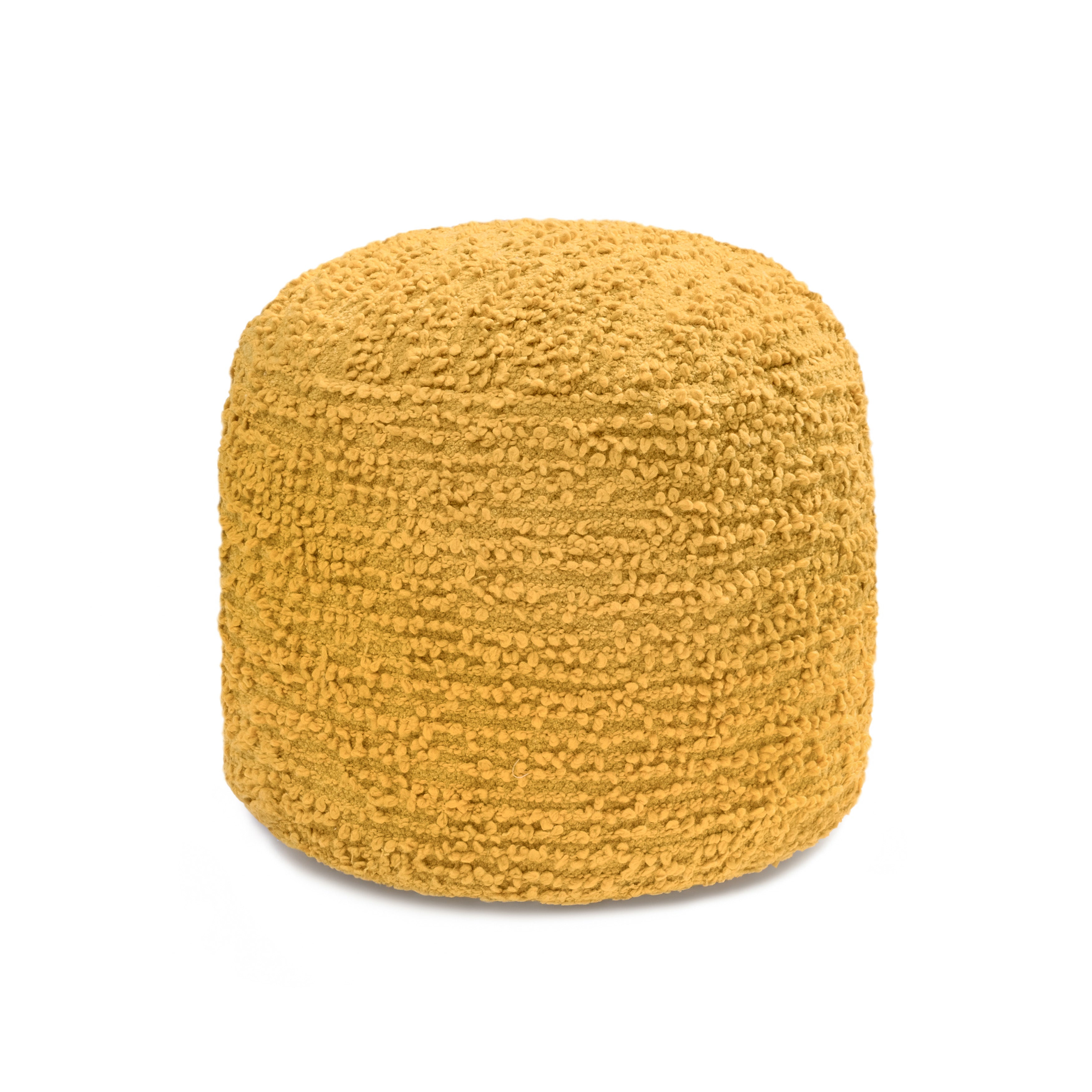 Cotton Polyester Stratford Pouf - Mustard | Anji Mountain