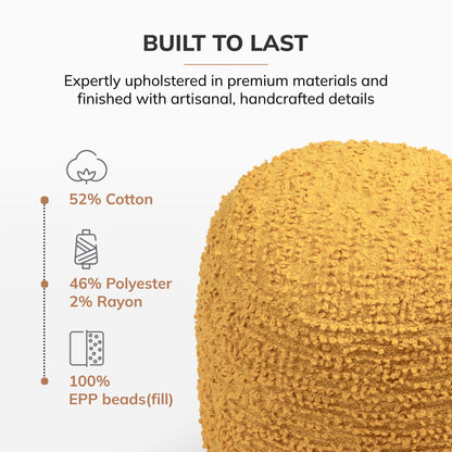 Stratford Pouf - Mustard